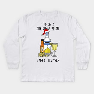 All The Christmas Spirit I Need Kids Long Sleeve T-Shirt